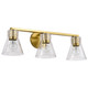 Nuvo Lighting - 60-8343 - Three Light Vanity - Gianna - Vintage Brass