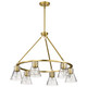 Nuvo Lighting - 60-8345 - Six Light Chandelier - Gianna - Vintage Brass
