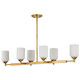 Nuvo Lighting - 60-8669 - Six Light Island Pendant - Solara - Natural Brass