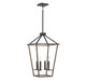 Lighting One E - V6-L3-5301-4-68 - Four Light Pendant - Oaklawn - Whiskey Wood