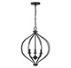 Lighting One E - V6-L7-1297-3-89 - Three Light Pendant - Orchid - Matte Black