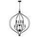 Lighting One E - V6-L7-1299-8-89 - Eight Light Pendant - Orchid - Matte Black