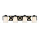 Lighting One E - V6-L8-4450-4-143 - Four Light Bathroom Vanity - Russo - Matte Black w/ Warm Brass