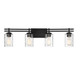 Lighting One E - V6-L8-6090-4-BK - Four Light Bathroom Vanity - Baxter - Matte Black