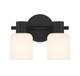 Lighting One E - V6-L8-9022-2-BK - Two Light Bathroom Vanity - Strand - Matte Black