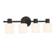 Strand Four Light Bathroom Vanity (V6-L8-9022-4-BK)