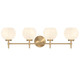 Lighting One E - V6-L8-9621-4-322 - Four Light Bathroom Vanity - Hannah - Warm Brass
