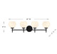 Hannah Four Light Bathroom Vanity (V6-L8-9621-4-BK)