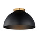 Maxim - 10029BKNAB - One Light Flush Mount - Thelonious - Black / Natural Aged Brass
