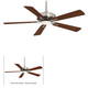 manufacturer_finish:Brushed Nickel With Dark Walnut Blades/Reversible Medium Maple/Dark Walnut|blade_span:52``|color_temperature:3000K|fan_control:Remote Wall