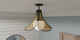 Quoizel Semi-Flush Mount One Light Semi Flush Mount (QSF6207MBK)