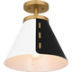 Quoizel Semi-Flush Mount One Light Semi Flush Mount (QSF6224BWS)