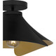 Quoizel Semi-Flush Mount One Light Semi Flush Mount (QSF6747MBK)