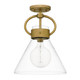 Webster One Light Semi Flush Mount (WBS1712WS)