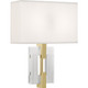 Robert Abbey - 1009 - Two Light Wall Sconce - Lincoln - Modern Brass w/ Crystal