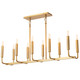 Robert Abbey - 1409 - Ten Light Chandelier - Mavisten Edition Carbonia - Lacquered Burnished Brass