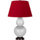 Robert Abbey - 1640R - One Light Table Lamp - Double Gourd - Lily Glazed Ceramic w/Deep Patina Bronze