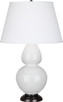 Robert Abbey - 1640X - One Light Table Lamp - Double Gourd - Lily Glazed Ceramic w/Deep Patina Bronze