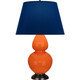 Robert Abbey - 1645N - One Light Table Lamp - Double Gourd - Pumpkin Glazed Ceramic w/Deep Patina Bronze