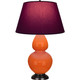 Robert Abbey - 1645P - One Light Table Lamp - Double Gourd - Pumpkin Glazed Ceramic w/Deep Patina Bronze
