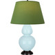 Robert Abbey - 1646G - One Light Table Lamp - Double Gourd - Baby Blue Glazed Ceramic w/Deep Patina Bronze