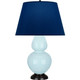Robert Abbey - 1646N - One Light Table Lamp - Double Gourd - Baby Blue Glazed Ceramic w/Deep Patina Bronze