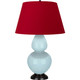 Robert Abbey - 1646R - One Light Table Lamp - Double Gourd - Baby Blue Glazed Ceramic w/Deep Patina Bronze