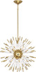 Robert Abbey - 165 - Eight Light Pendant - Andromeda - Modern Brass w/Clear Acrylic
