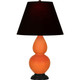 Robert Abbey - 1655K - One Light Accent Lamp - Small Double Gourd - Pumpkin Glazed Ceramic w/Deep Patina Bronze