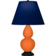 Robert Abbey - 1655N - One Light Accent Lamp - Small Double Gourd - Pumpkin Glazed Ceramic w/Deep Patina Bronze