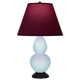 Robert Abbey - 1656P - One Light Accent Lamp - Small Double Gourd - Baby Blue Glazed Ceramic w/Deep Patina Bronze