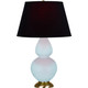 Robert Abbey - 1666K - One Light Table Lamp - Double Gourd - Baby Blue Glazed Ceramic w/Antique Natural Brass