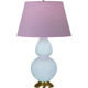 Robert Abbey - 1666L - One Light Table Lamp - Double Gourd - Baby Blue Glazed Ceramic w/Antique Natural Brass