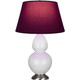 Robert Abbey - 1670P - One Light Table Lamp - Double Gourd - Lily Glazed Ceramic w/Antique Silver
