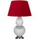 Robert Abbey - 1670R - One Light Table Lamp - Double Gourd - Lily Glazed Ceramic w/Antique Silver