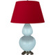 Robert Abbey - 1676R - One Light Table Lamp - Double Gourd - Baby Blue Glazed Ceramic w/Antique Silver