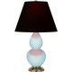 Robert Abbey - 1689K - One Light Accent Lamp - Small Double Gourd - Baby Blue Glazed Ceramic w/Antique Natural Brass