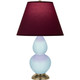 Robert Abbey - 1689P - One Light Accent Lamp - Small Double Gourd - Baby Blue Glazed Ceramic w/Antique Natural Brass