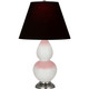 Robert Abbey - 1690K - One Light Accent Lamp - Small Double Gourd - Lily Glazed Ceramic w/Antique Silver