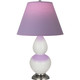 Robert Abbey - 1690L - One Light Accent Lamp - Small Double Gourd - Lily Glazed Ceramic w/Antique Silver