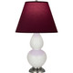 Robert Abbey - 1690P - One Light Accent Lamp - Small Double Gourd - Lily Glazed Ceramic w/Antique Silver