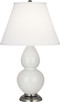 Robert Abbey - 1690X - One Light Accent Lamp - Small Double Gourd - Lily Glazed Ceramic w/Antique Silver