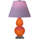 Robert Abbey - 1695L - One Light Accent Lamp - Small Double Gourd - Pumpkin Glazed Ceramic w/Antique Silver