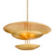 Arteriors - DLI07 - Six Light Chandelier - Florko - Gold Leaf