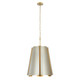 Varaluz - 518F06SSBS - Six Light Foyer Pendant - Peep Show - Sunwashed Silver/Brushed Sienna