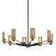 Troy Lighting - F6878-SFB/PBR - Eight Light Chandelier - Pilsen - Soft Off Black