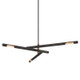 Hendrix Three Light Chandelier (F6886-BRZ/PBR)