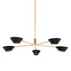 Troy Lighting - F8163-PBR/SBK - Five Light Chandelier - Sacramento - Patina Brass