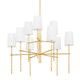 Troy Lighting - F8834-VGL - Nine Light Chandelier - River - Vintage Gold Leaf