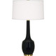 Robert Abbey - OS701 - One Light Table Lamp - Delilah - Obsidian Glazed Ceramic